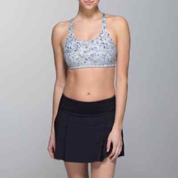 Sold- LULULEMON Top Speed Fleur Silver Spoon Sports Bra - Picture 3 of 8